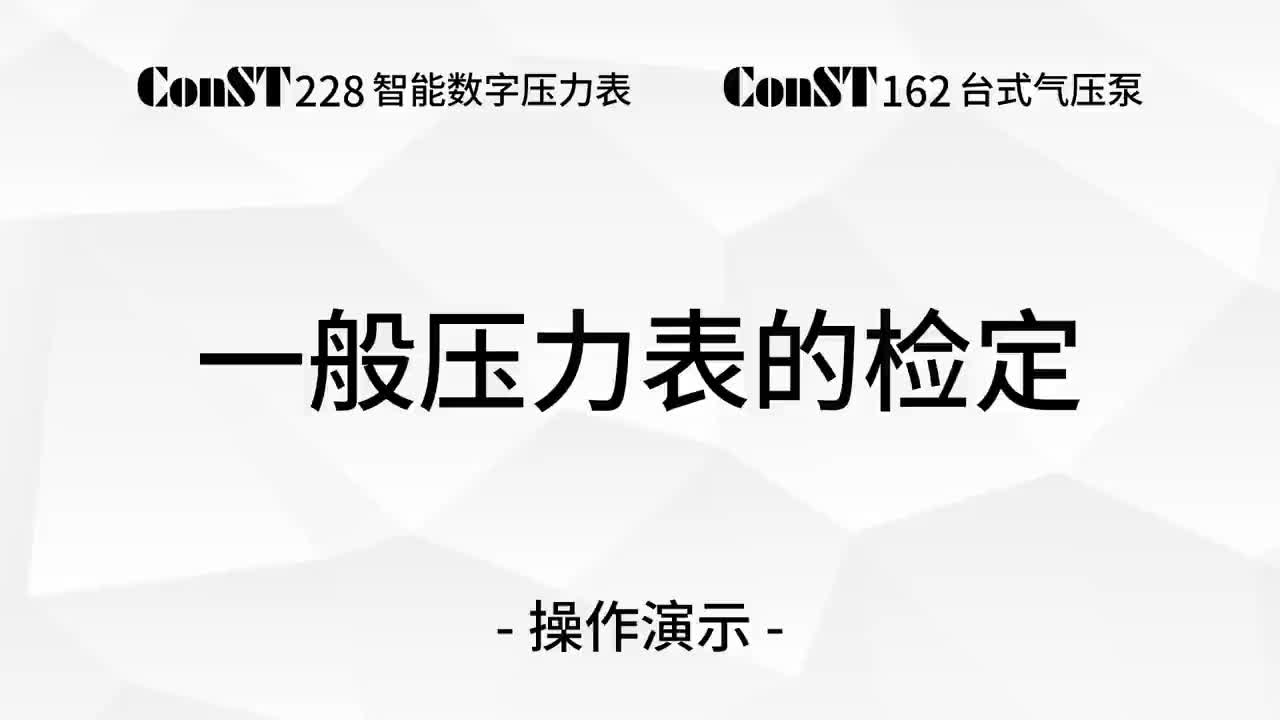 ConST228 + ConST162 检定一般压力表